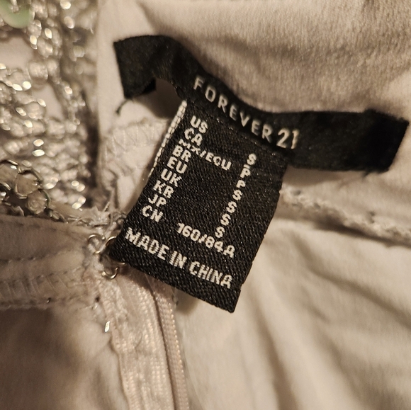 Forever 21 Plunging Silver Seguin Maxi Dress - Picture 10 of 12